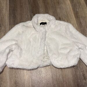 Laundry By Shelli Segal White Teddy Coat